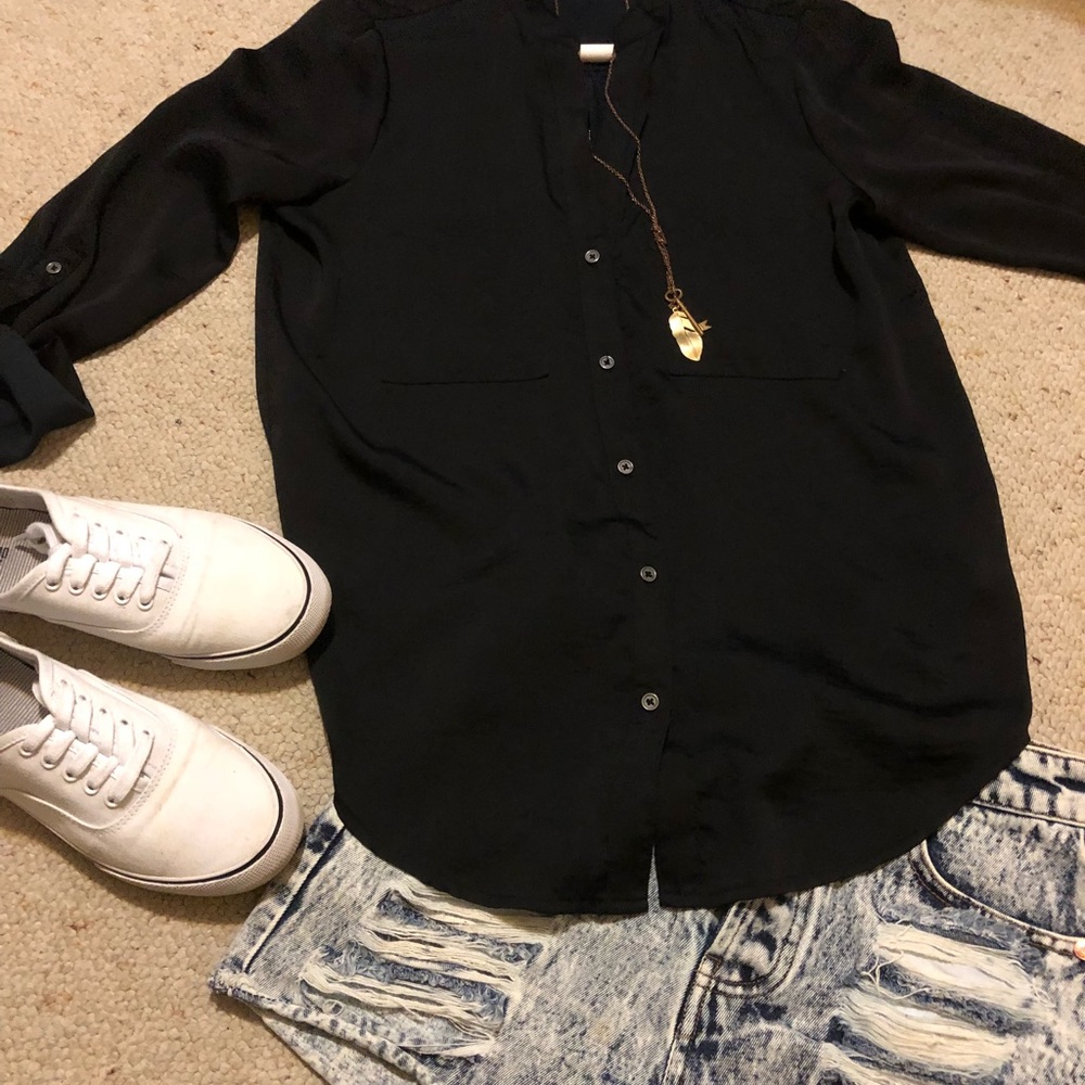 Button Down 3/4 Sleeve